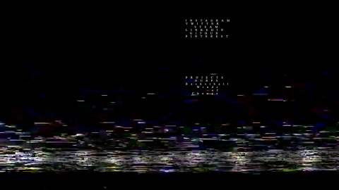 Screenshot of addama.net site from 2017: video background of VHS static, ghostly ADDAMA branding, faded fontwork